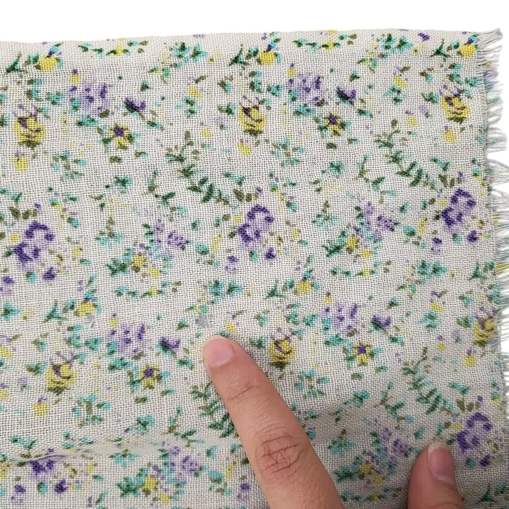 Vintage Lulla Collection By Bindya Silk & Wool Floral Scarf Blanket 72